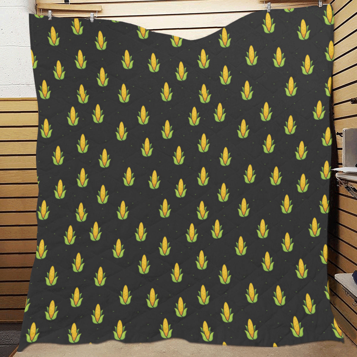 Corn Pattern Print Design 04 Premium Quilt