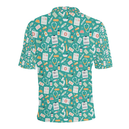 Medical Pattern Print Design 03 Men Polo Shirt