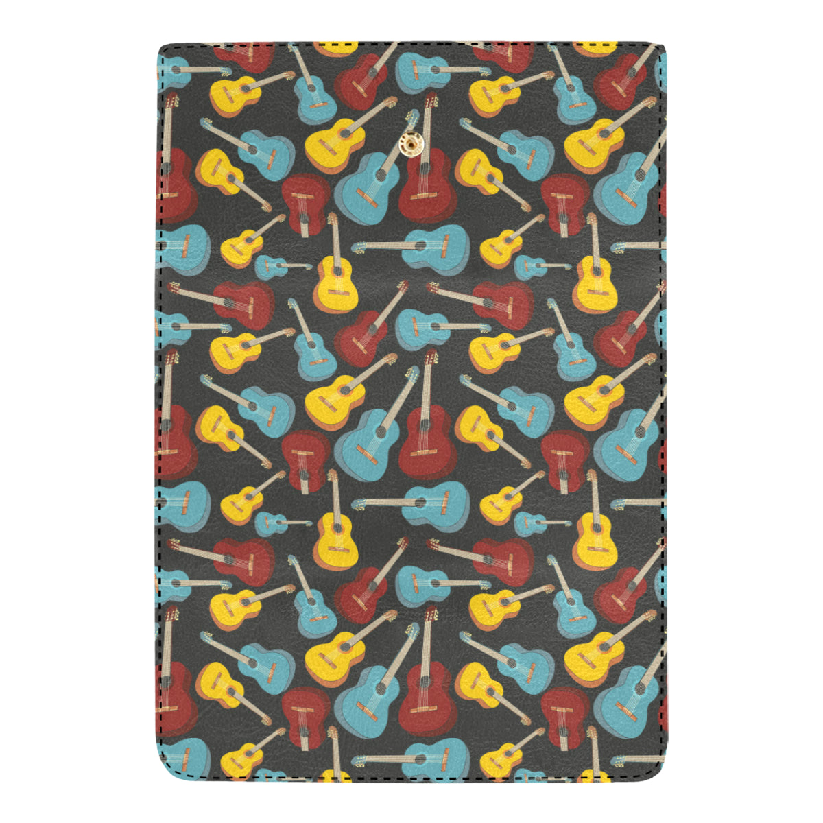 Acoustic Guitar Pattern Print Design 01 Women's Trifold Wallet