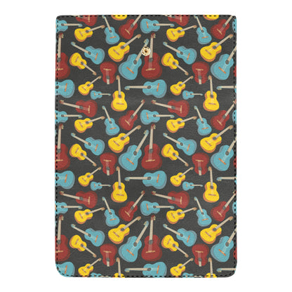 Acoustic Guitar Pattern Print Design 01 Women's Trifold Wallet