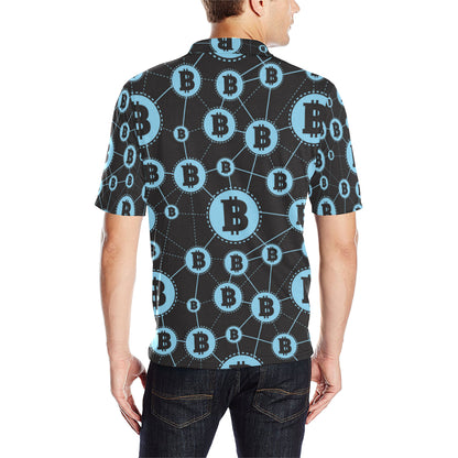 Cryptocurrency Pattern Print Design 02 Men Polo Shirt