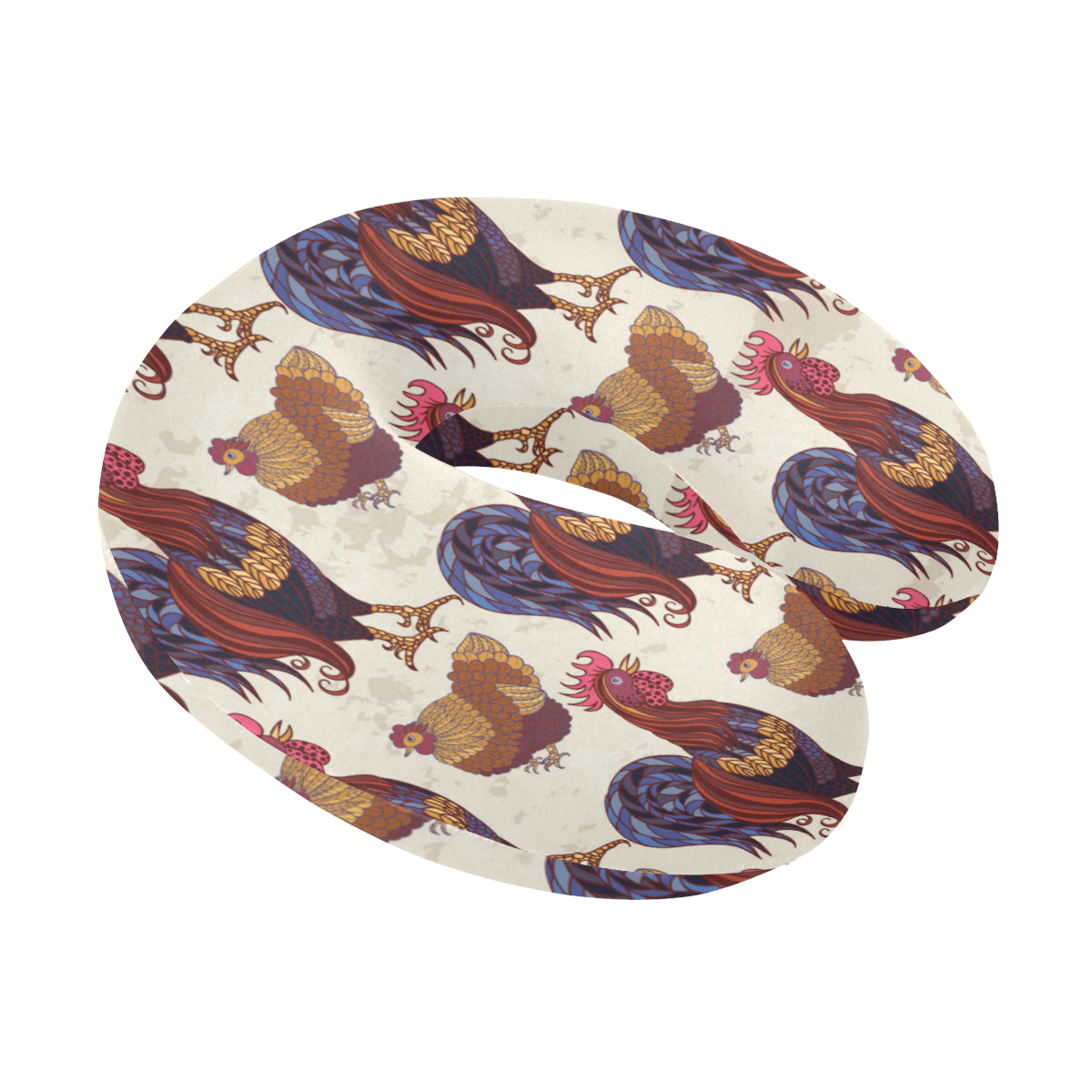 Rooster Pattern Print Design A03 U-Shaped Travel Neck Pillow