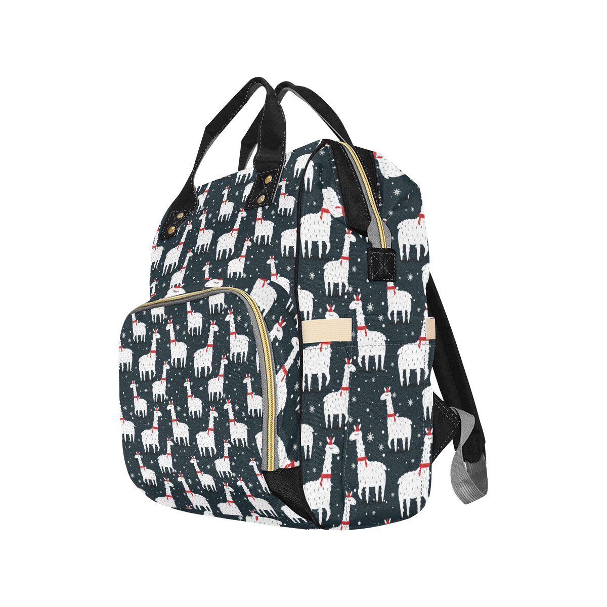 Alpaca Pattern Print Design 04 Diaper Bag Backpack