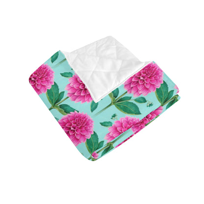Dahlia Pattern Print Design DH08 Premium Quilt
