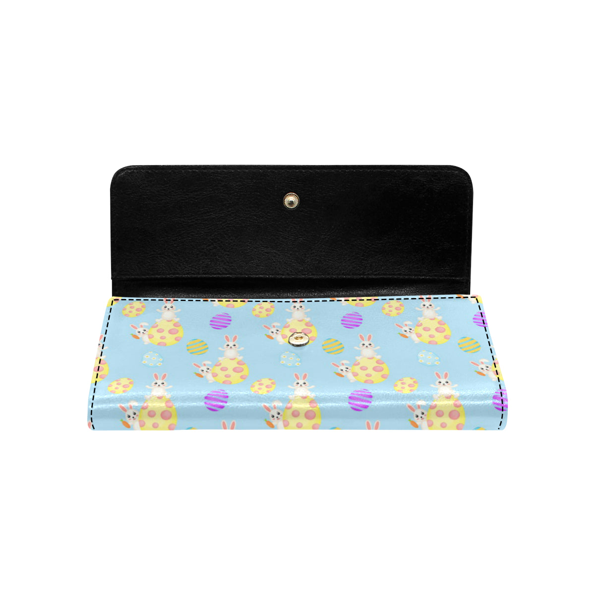 Easter Eggs Pattern Print Design RB015 Women's Trifold Wallet