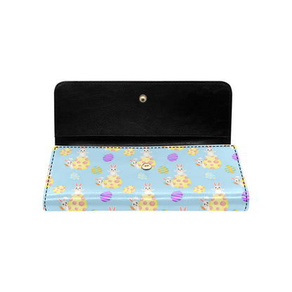 Easter Eggs Pattern Print Design RB015 Women's Trifold Wallet