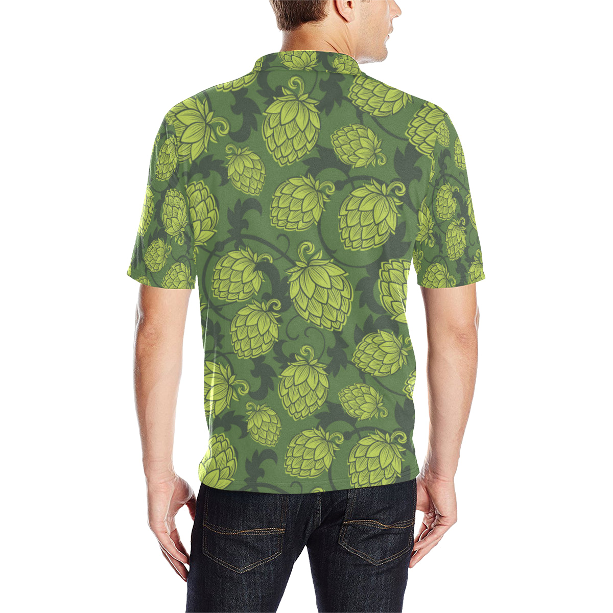 Hope Pattern Print Design 02 Men Polo Shirt