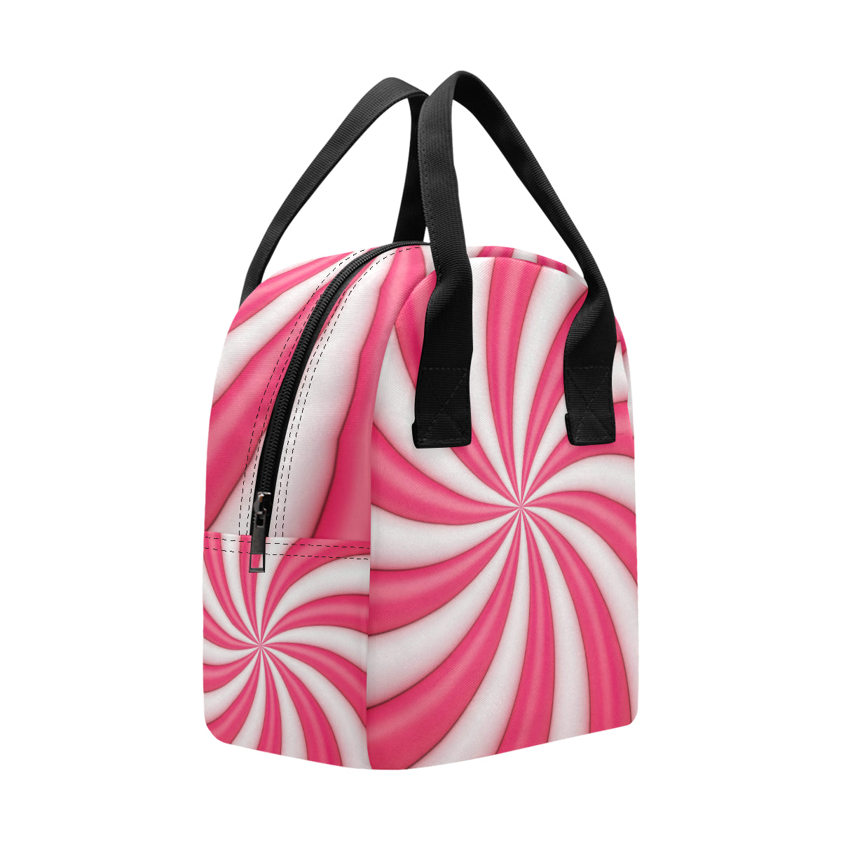 Vortex Twist Swirl Candy Print Insulated Lunch Bag