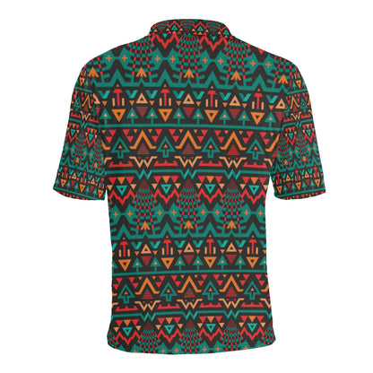 Aztec Pattern Print Design 04 Men Polo Shirt