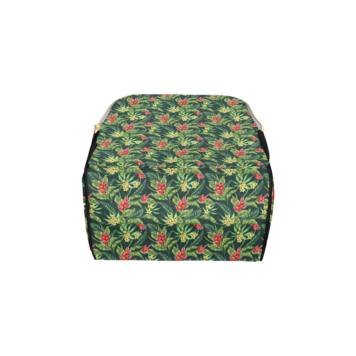 Tropical Folower Red Heliconia Print Diaper Bag Backpack