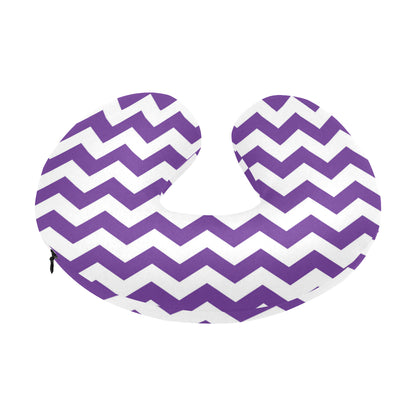 Chevron Purple Pattern Print Design 03 U-Shaped Travel Neck Pillow