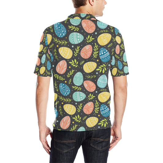 Easter Eggs Pattern Print Design RB01 Men Polo Shirt
