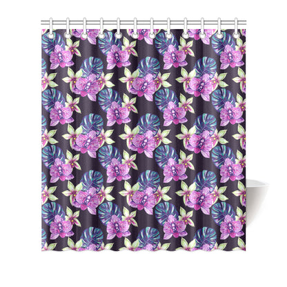 Orchid Pattern Print Design OR010 Shower Curtain