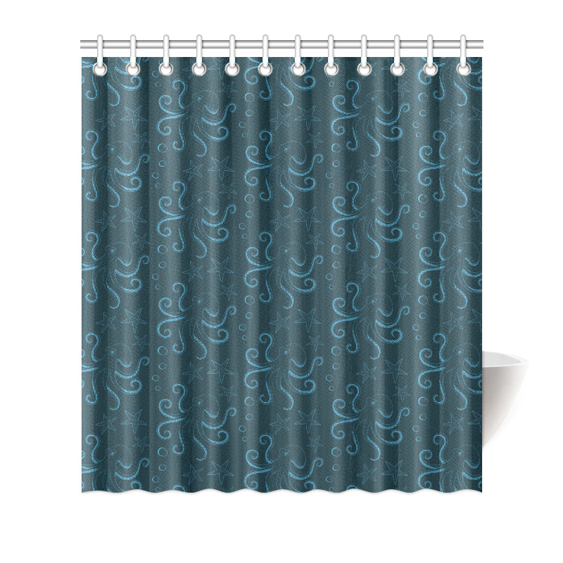 Octopus Pattern Print Design A05 Shower Curtain