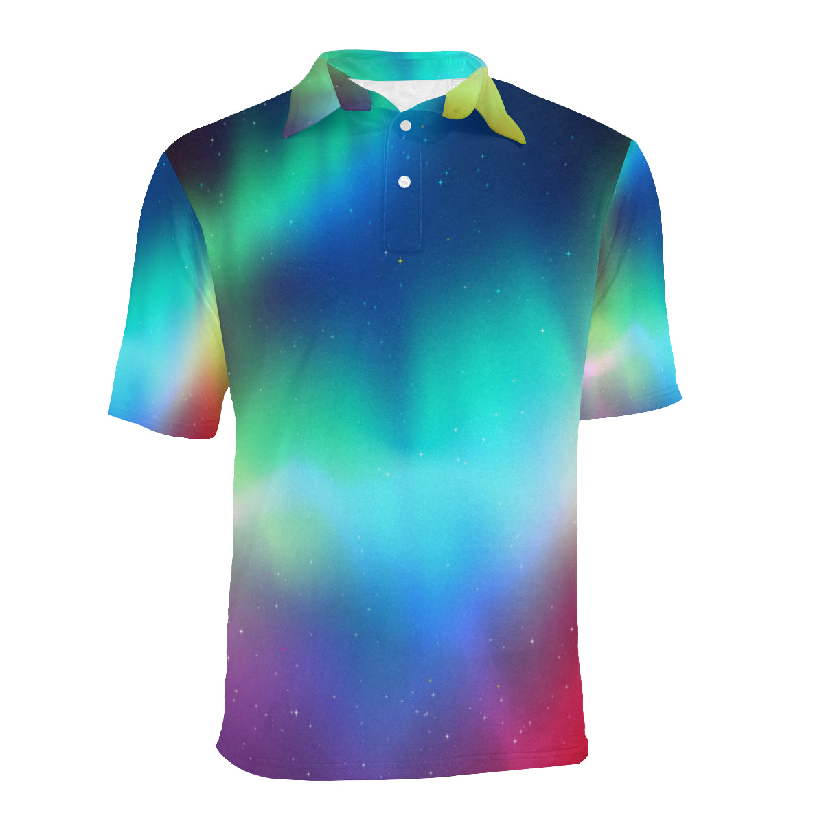 Aurora Borealis Pattern Print Design 02 Men Polo Shirt