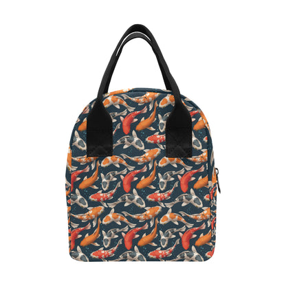 Koi Carp Cute Design Themed Print Insulated Lunch Bag