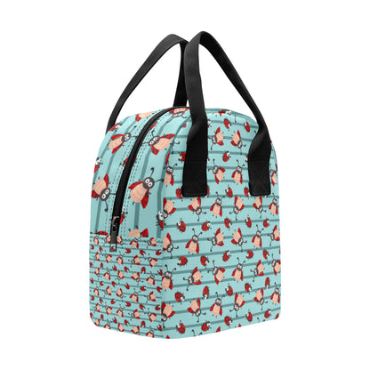 Ladybug Happy Print Pattern Insulated Lunch Bag