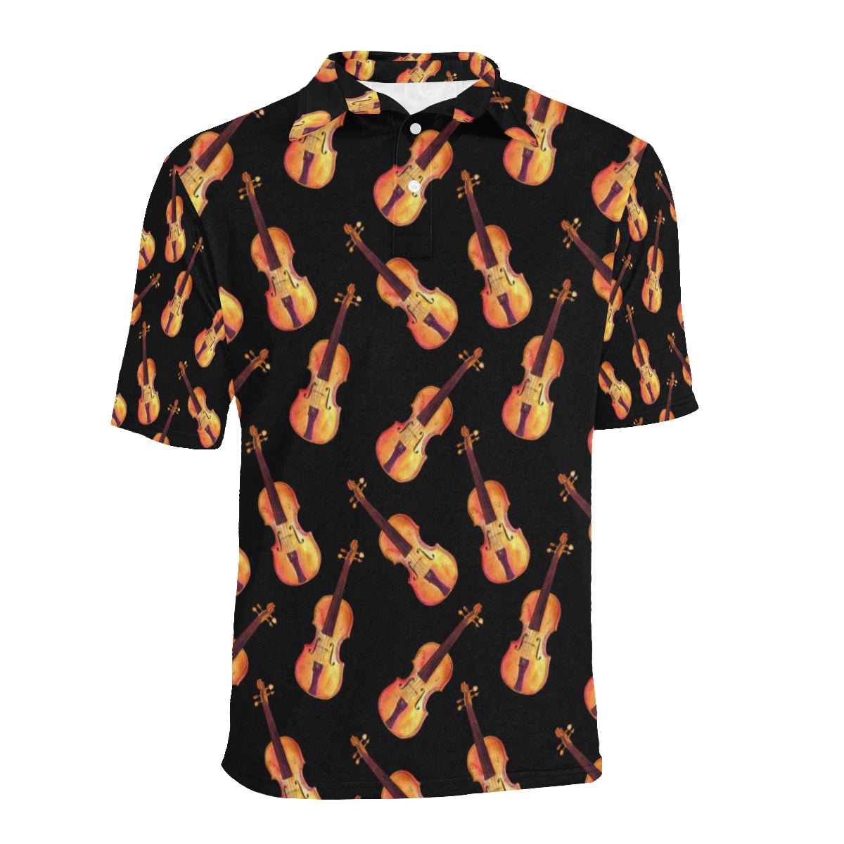 Violin Pattern Print Design 04 Men Polo Shirt