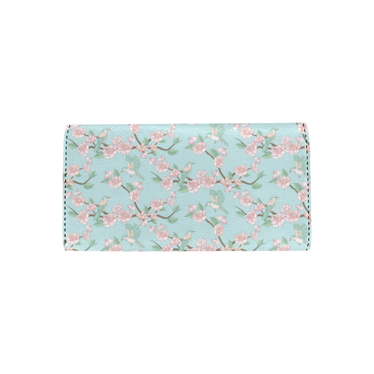 Cherry Blossom Pattern Print Design 02 Women's Trifold Wallet