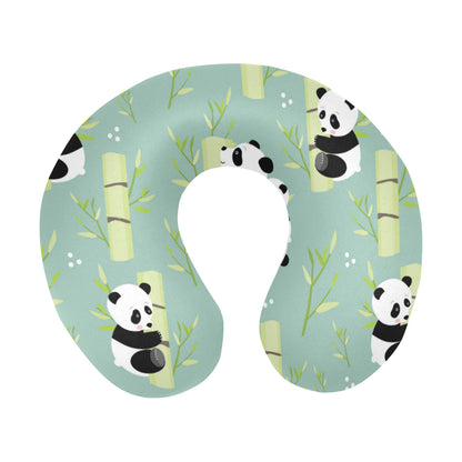 Panda Pattern Print Design A03 U-Shaped Travel Neck Pillow