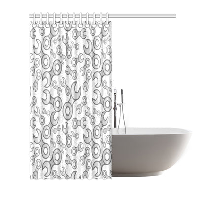 Mechanic Pattern Print Design 05 Shower Curtain