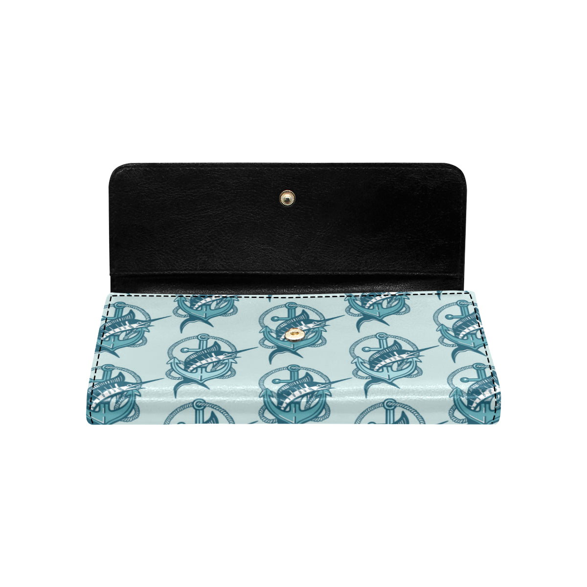 Swordfish Pattern Print Design 03 Women's Trifold Wallet