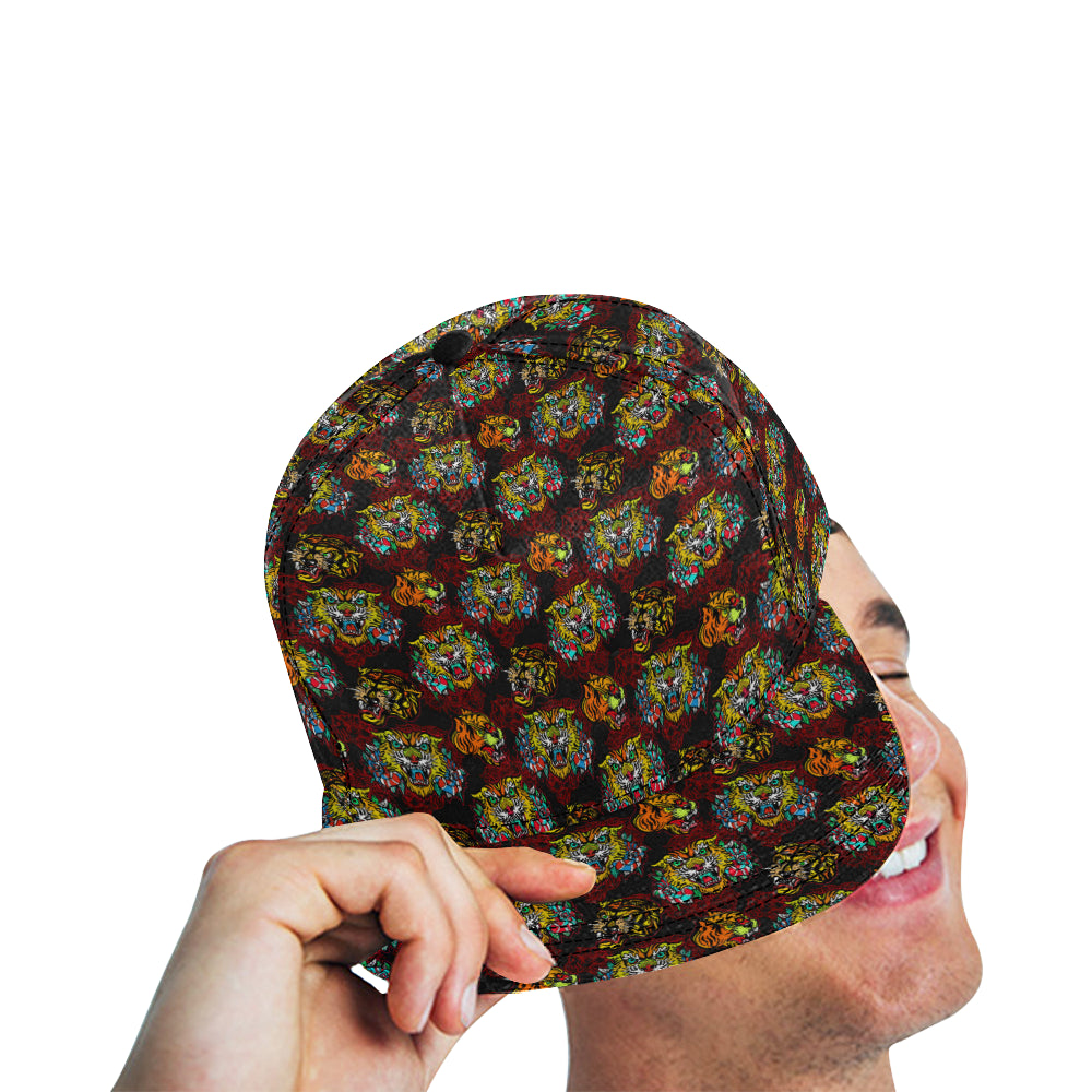 Tattoo Tiger Colorful Design Snapback Cap