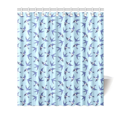 Swallow Bird Pattern Print Design 06 Shower Curtain