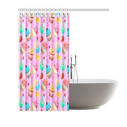 Cupcake Pattern Print Design CP05 Shower Curtain