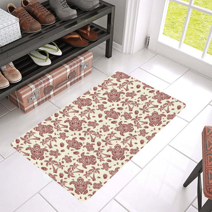 Polynesian Tattoo Turtle Themed Rubber Doormat