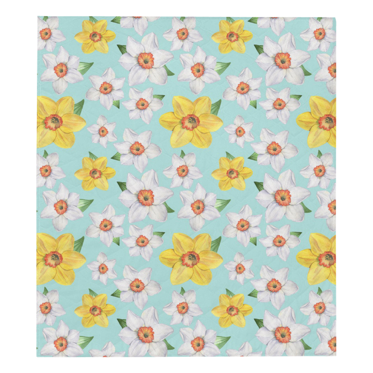 Daffodils Pattern Print Design DF07 Premium Quilt