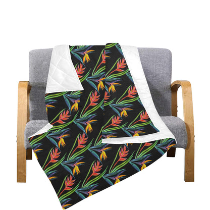 Heliconia Pattern Print Design HL04 Premium Quilt