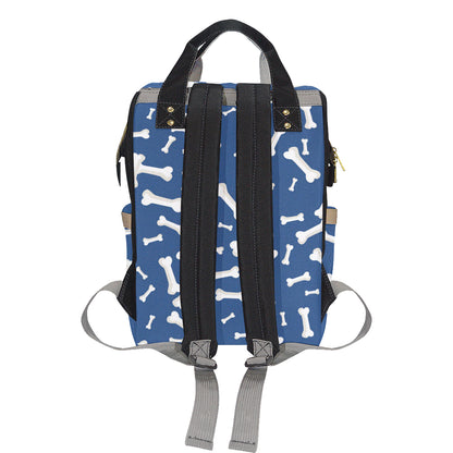 Dog Bone Pattern Print Design 03 Diaper Bag Backpack