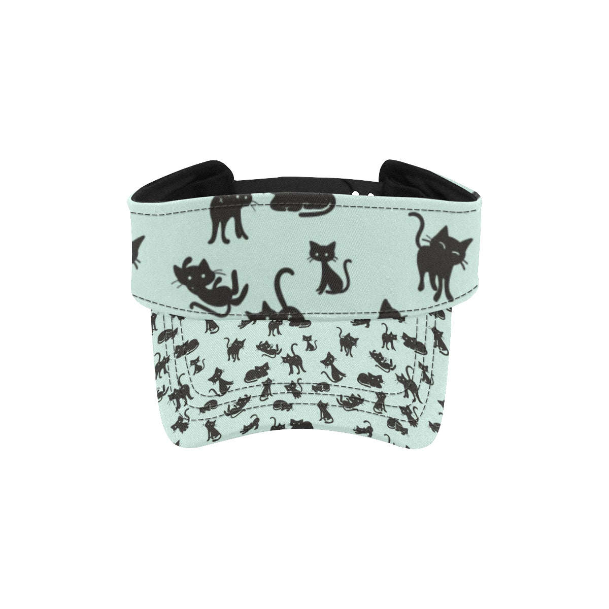 Black Cat Pattern Print Design 04 Unisex Sun Visor