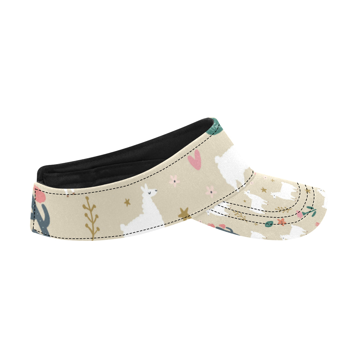 Llama Cactus Pattern Print Design 09 Unisex Sun Visor