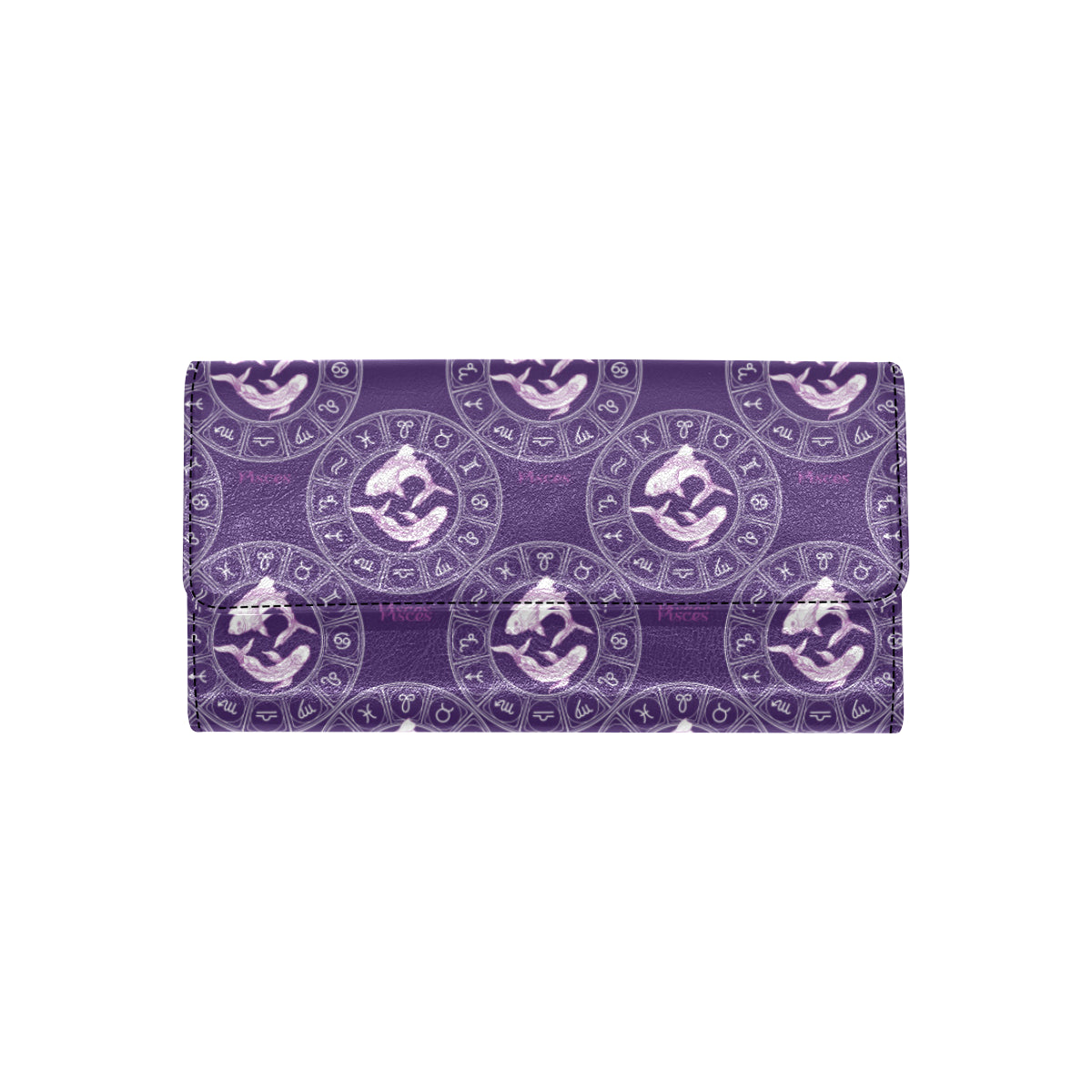 Pisces Pattern Print Design A02 Women's Trifold Wallet