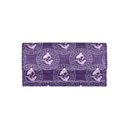Pisces Pattern Print Design A02 Women's Trifold Wallet