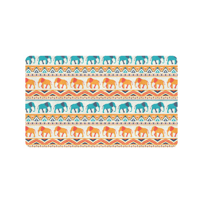 Elephant Aztec Ethnic Print Pattern Rubber Doormat