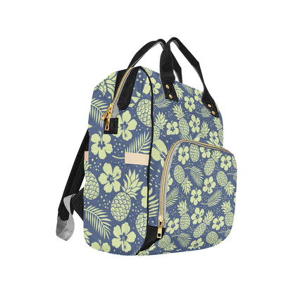 Pineapple Pattern Print Design PP07 Diaper Bag Backpack