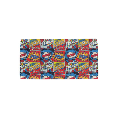 Comic Book Pattern Print Design 03 Women's Trifold Wallet