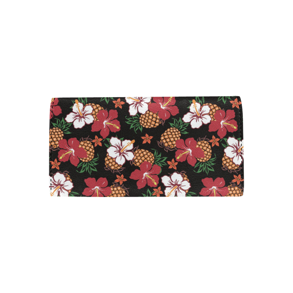 Hawaiian Themed Pattern Print Design H013 Women's Trifold Wallet