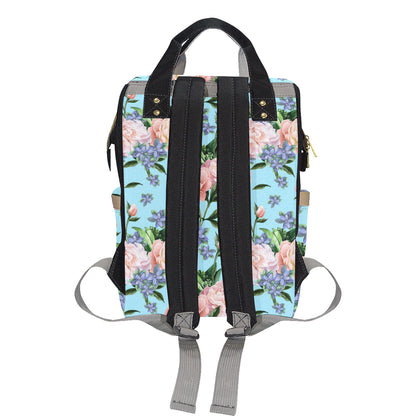 Peony Pattern Print Design PE02 Diaper Bag Backpack