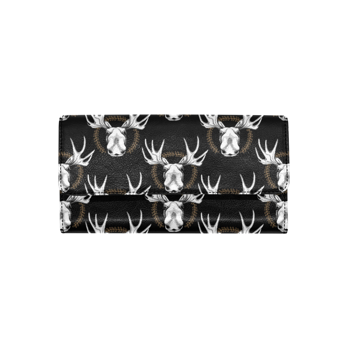 Moose Pattern Print Design 02 Women's Trifold Wallet