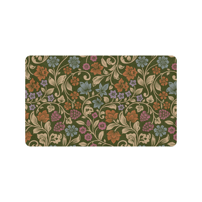 Floral Vintage Print Pattern Rubber Doormat