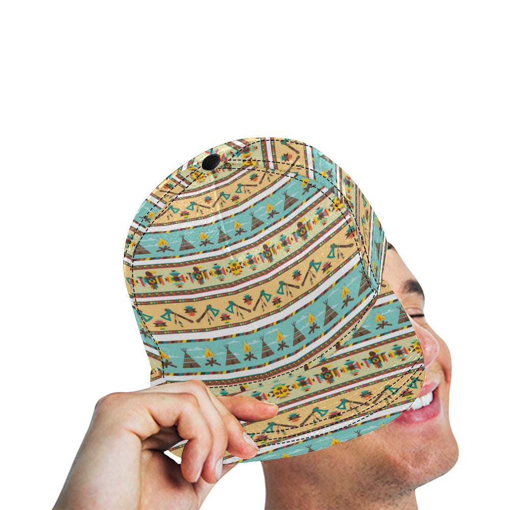 American indian Life Pattern Snapback Cap