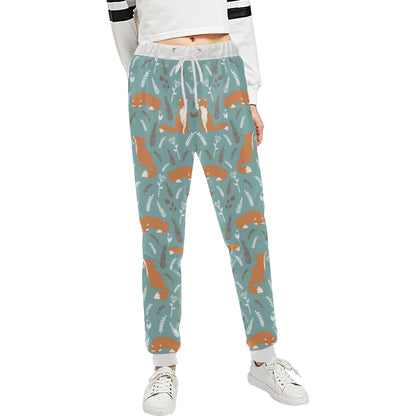 Fox Forest Print Pattern Unisex Sweatpants