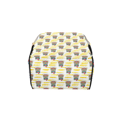 Tiki Smile Mask Print Pattern Diaper Bag Backpack