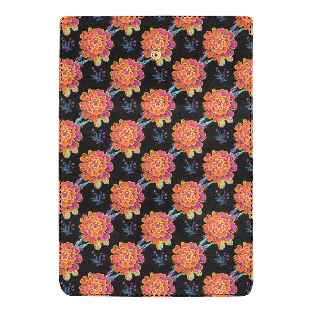 Marigold Pattern Print Design MR04 Women's Trifold Wallet