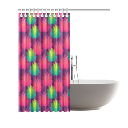 Lotus Pattern Print Design 02 Shower Curtain