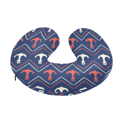 Anchor Pattern Print Design 07 U-Shaped Travel Neck Pillow